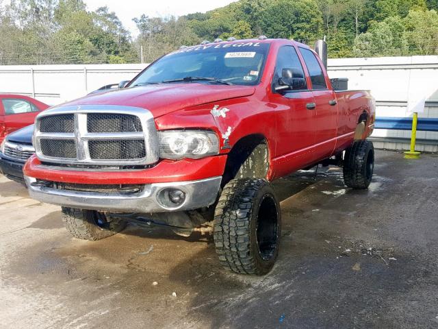 3D7KU28C34G107929 - 2004 DODGE RAM 2500 S RED photo 2