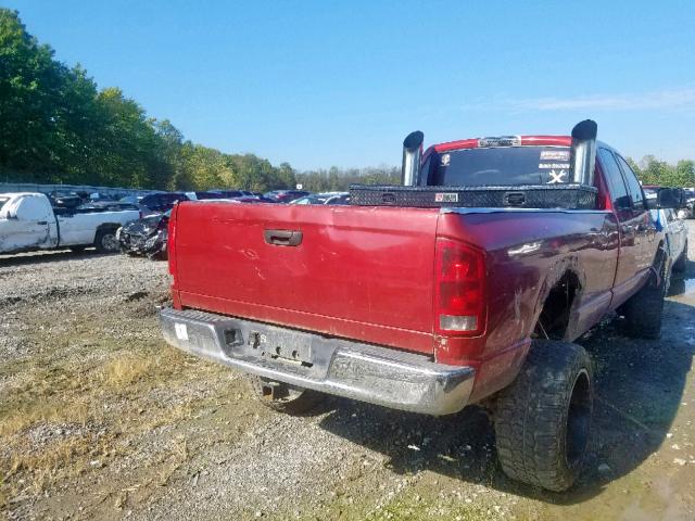 3D7KU28C34G107929 - 2004 DODGE RAM 2500 S Կարմիր լուսանկար 4
