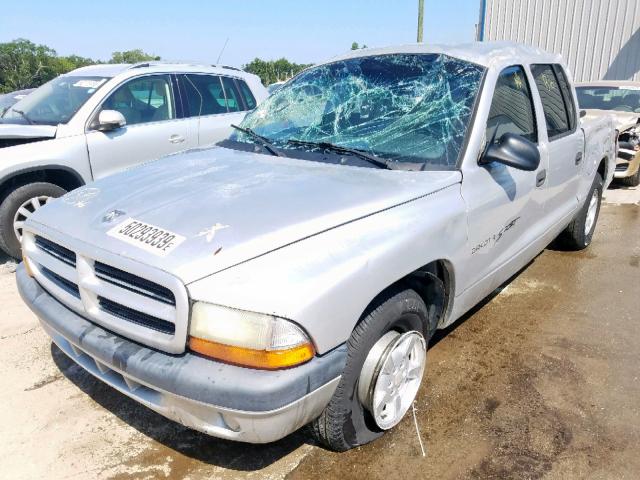 1B7HL2AX21S327572 - 2001 DODGE DAKOTA QUA SILVER photo 2