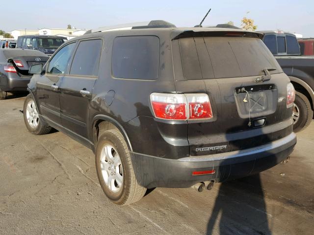 1GKLRKED3AJ154471 - 2010 GMC ACADIA SL BLACK photo 3