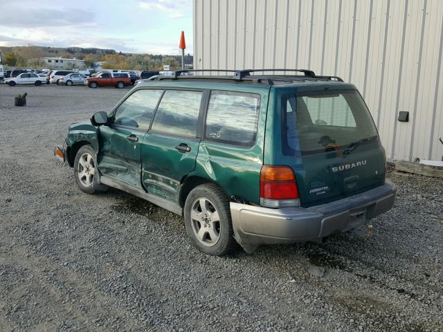 JF1SF6559WH772849 - 1998 SUBARU FORESTER S GREEN photo 3