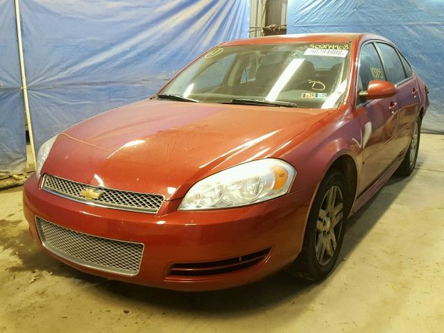 2G1WB5E30E1149047 - 2014 CHEVROLET IMPALA LIM RED photo 2