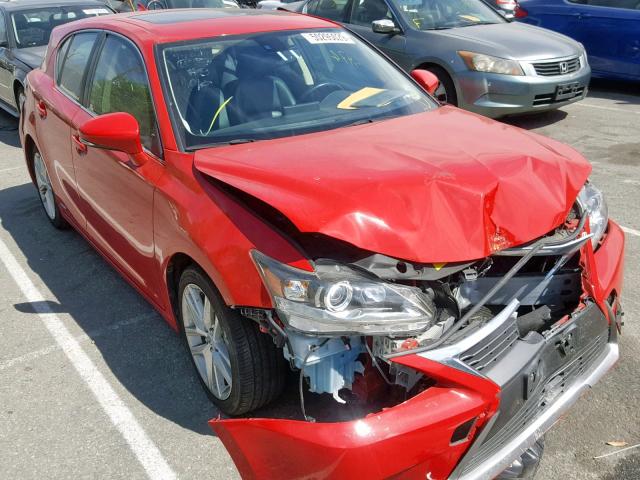 JTHKD5BH6E2179149 - 2014 LEXUS CT 200 RED photo 1