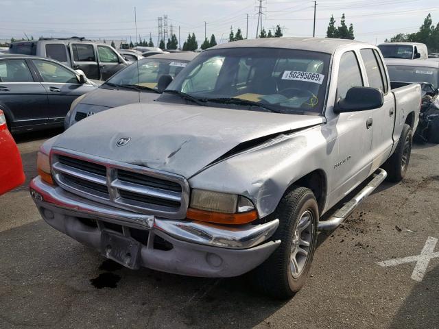 1B7GL2AZ01S147083 - 2001 DODGE DAKOTA QUA SILVER photo 2