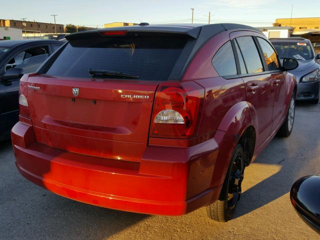 1B3CB5HA1BD205664 - 2011 DODGE CALIBER HE RED photo 4