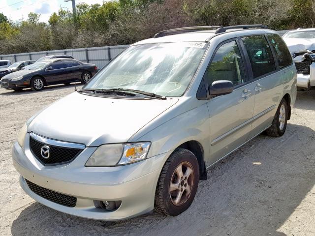 JM3LW28J820308466 - 2002 MAZDA MPV WAGON GREEN photo 2