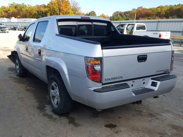 2HJYK16256H534381 - 2006 HONDA RIDGELINE SILVER photo 3