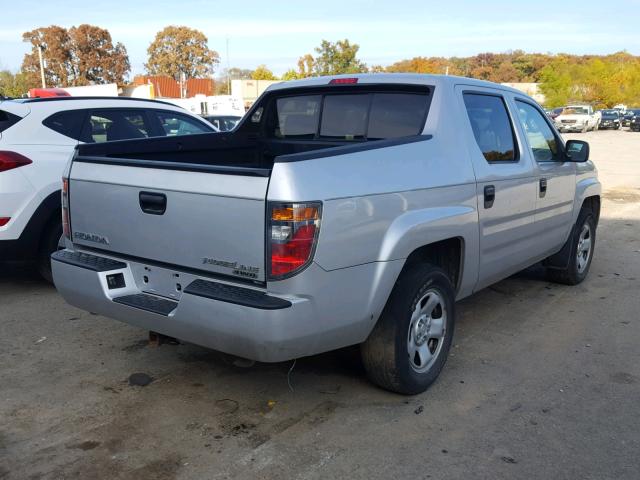 2HJYK16256H534381 - 2006 HONDA RIDGELINE SILVER photo 4