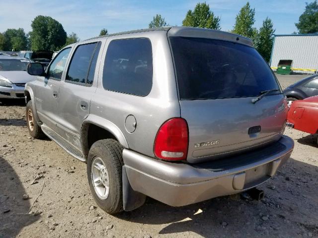 1B4HS28Z0XF672642 - 1999 DODGE DURANGO SILVER photo 3