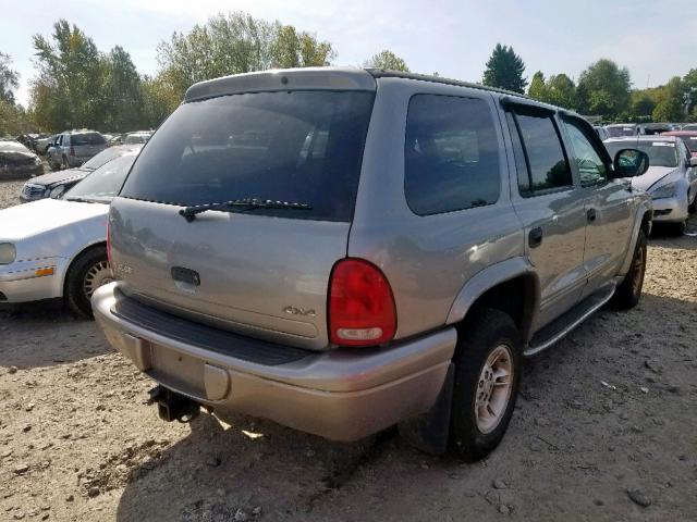 1B4HS28Z0XF672642 - 1999 DODGE DURANGO SILVER photo 4