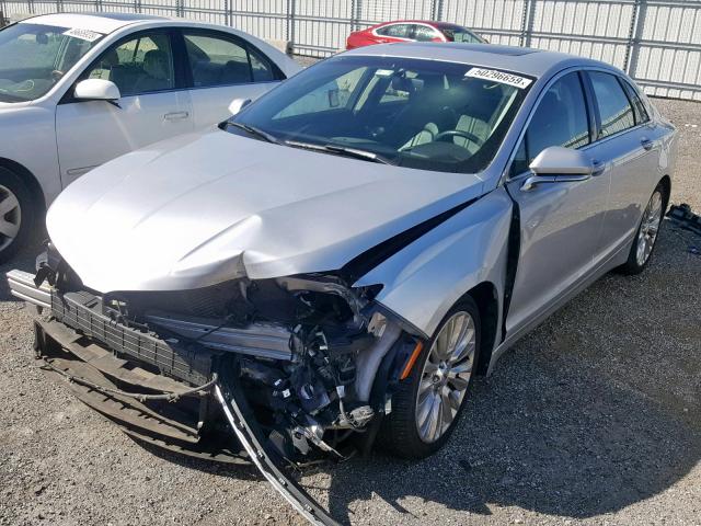 3LN6L2J98ER808514 - 2014 LINCOLN MKZ SILVER photo 2