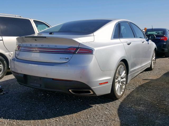 3LN6L2J98ER808514 - 2014 LINCOLN MKZ SILVER photo 4