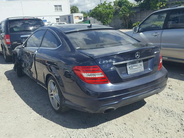 WDDGJ4HB1CF800905 - 2012 MERCEDES-BENZ C 250 BLUE photo 3