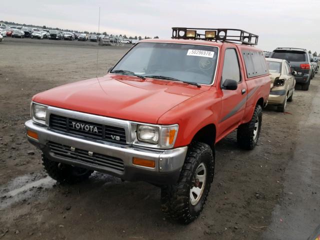 JT4VN01D7L0000445 - 1990 TOYOTA PICKUP 1/2 RED photo 2