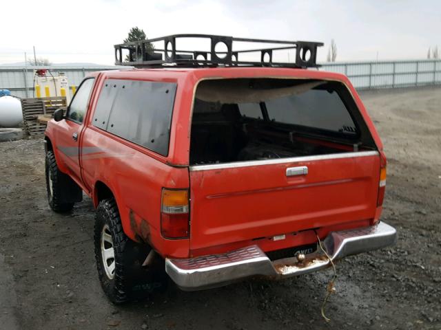 JT4VN01D7L0000445 - 1990 TOYOTA PICKUP 1/2 RED photo 3