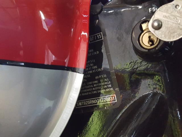 SMT925RN0GT728831 - 2016 TRIUMPH MOTORCYCLE SCRAMBLER RED photo 10