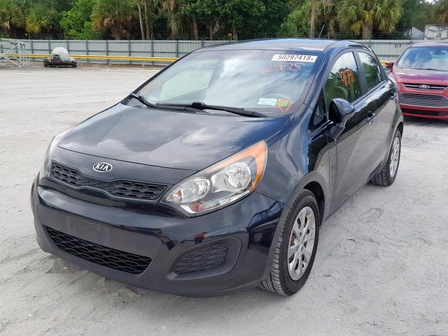 KNADM5A38C6094963 - 2012 KIA RIO LX BLACK photo 2