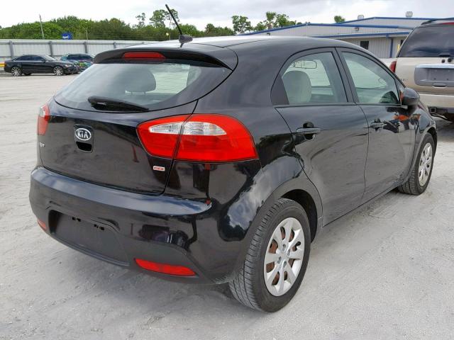 KNADM5A38C6094963 - 2012 KIA RIO LX BLACK photo 4