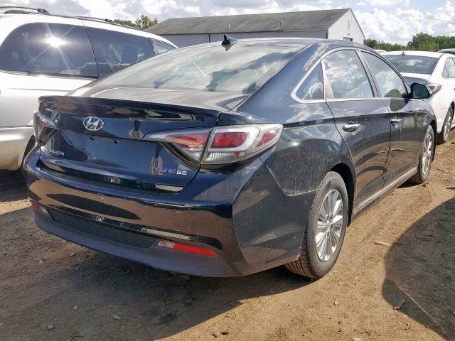 KMHE24L12GA025929 - 2016 HYUNDAI SONATA HYB BLACK photo 4