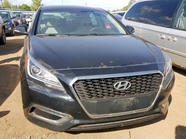 KMHE24L12GA025929 - 2016 HYUNDAI SONATA HYB BLACK photo 9