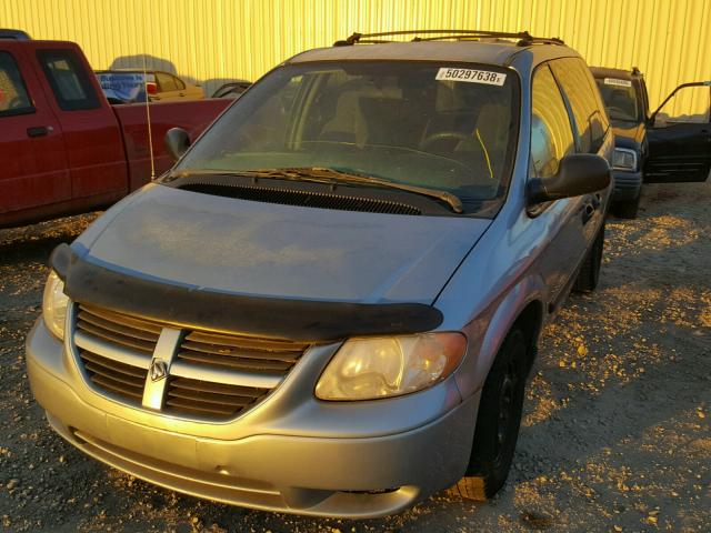 1D4GP25R05B107741 - 2005 DODGE CARAVAN SE BLUE photo 2