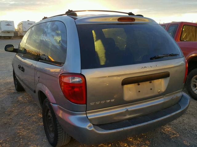 1D4GP25R05B107741 - 2005 DODGE CARAVAN SE BLUE photo 3