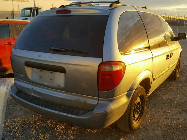 1D4GP25R05B107741 - 2005 DODGE CARAVAN SE BLUE photo 4