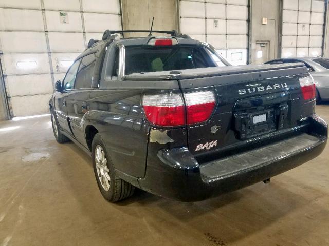 4S4BT63C465100425 - 2006 SUBARU BAJA TURBO BLACK photo 3