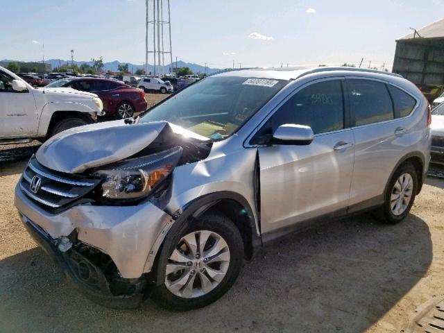 2HKRM3H71EH531751 - 2014 HONDA CR-V EXL SILVER photo 2