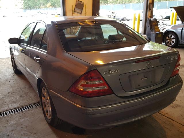 WDBRF84J45F643901 - 2005 MERCEDES-BENZ C 320 4MAT GRAY photo 3