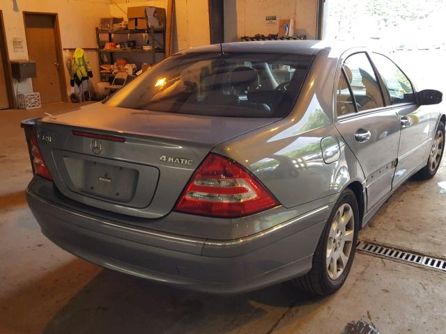 WDBRF84J45F643901 - 2005 MERCEDES-BENZ C 320 4MAT GRAY photo 4