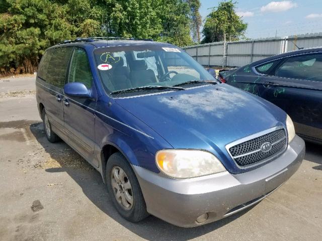 KNDUP131746605448 - 2004 KIA SEDONA EX BLUE photo 1