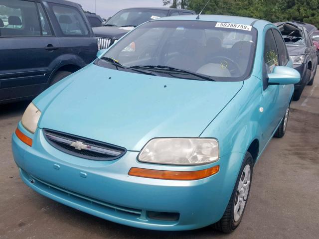 KL1TD52615B469214 - 2005 CHEVROLET AVEO BASE GREEN photo 2