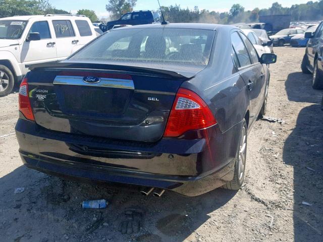 3FAHP0JA5CR293359 - 2012 FORD FUSION SEL BLACK photo 4