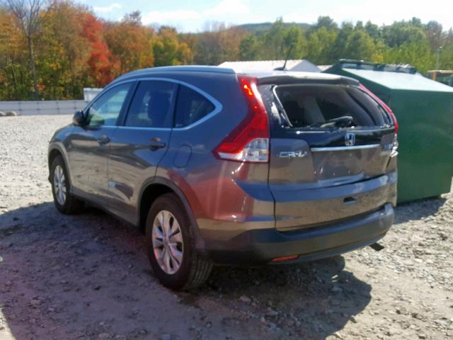 5J6RM4H74CL024903 - 2012 HONDA CR-V EXL GRAY photo 3