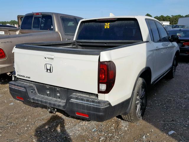 5FPYK2F16KB001223 - 2019 HONDA RIDGELINE WHITE photo 4