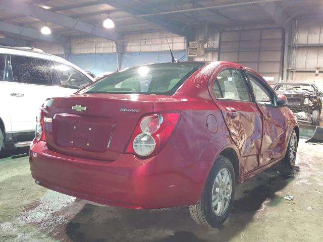1G1JA5SH1C4175042 - 2012 CHEVROLET SONIC LS Qırmızı foto 4
