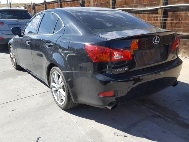 JTHBK262465019281 - 2006 LEXUS IS 250 BLACK photo 3