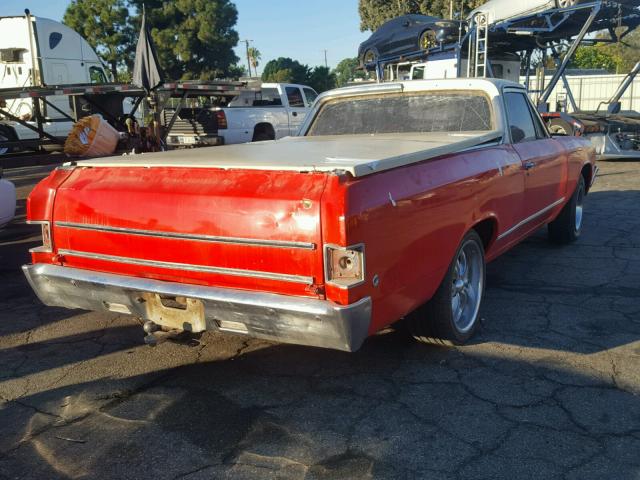 0000136807Z156324 - 1967 CHEVROLET EL CAMINO RED photo 4