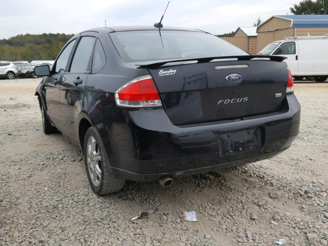 1FAHP36N39W189780 - 2009 FORD FOCUS SES BLACK photo 3