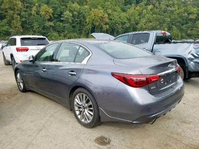 JN1EV7AR5JM444338 - 2018 INFINITI Q50 LUXE SILVER photo 3