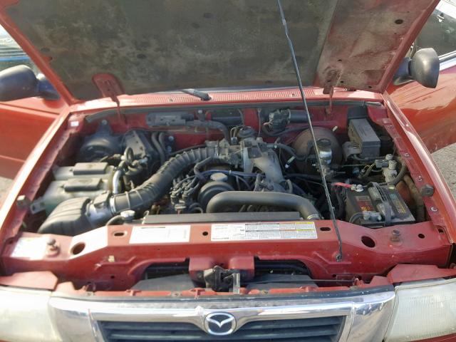 4F4YR12C6YTM26640 - 2000 MAZDA B2500 BURGUNDY photo 7