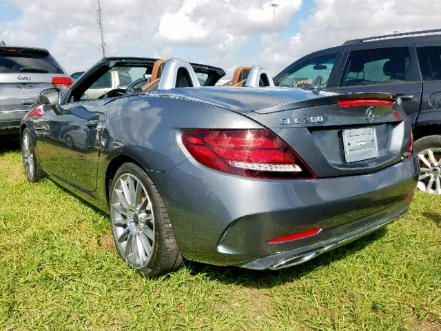 WDDPK3JA2HF139255 - 2017 MERCEDES-BENZ SLC 300 GRAY photo 3