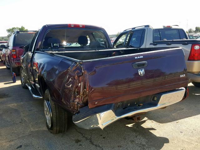 1D7HA18N05J600353 - 2005 DODGE RAM 1500 S BURGUNDY photo 3