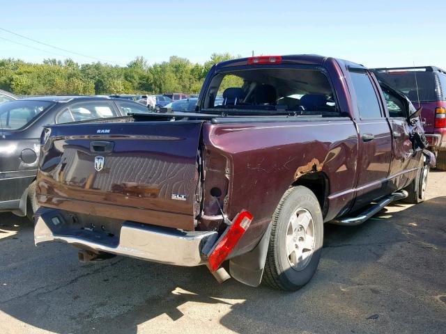 1D7HA18N05J600353 - 2005 DODGE RAM 1500 S BURGUNDY photo 4