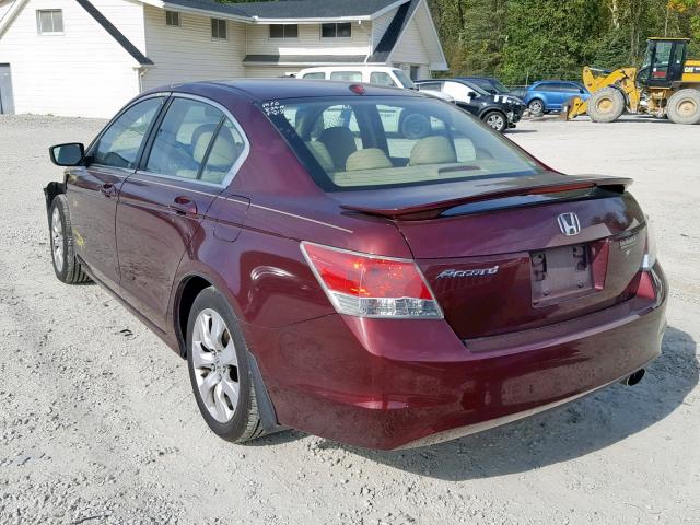 1HGCP2F83AA044864 - 2010 HONDA ACCORD EXL MAROON photo 3