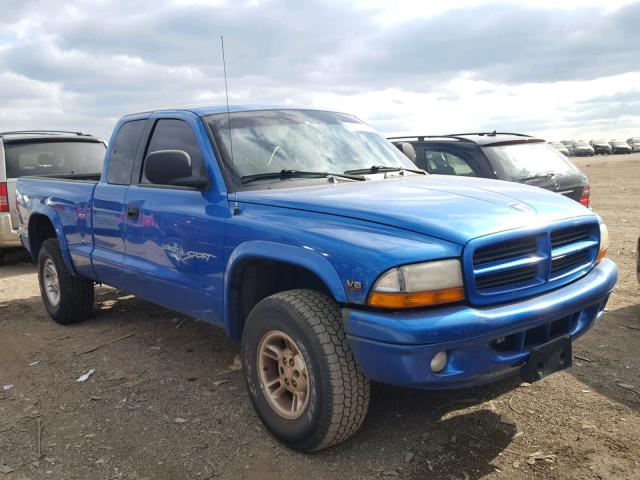 1B7GG22N9YS532734 - 2000 DODGE DAKOTA BLUE photo 1