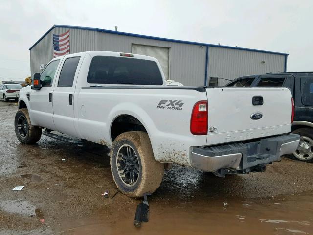 1FTSW21R78EE00801 - 2008 FORD F250 SUPER WHITE photo 3