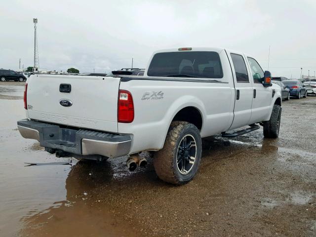 1FTSW21R78EE00801 - 2008 FORD F250 SUPER WHITE photo 4