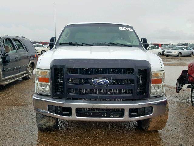 1FTSW21R78EE00801 - 2008 FORD F250 SUPER WHITE photo 9